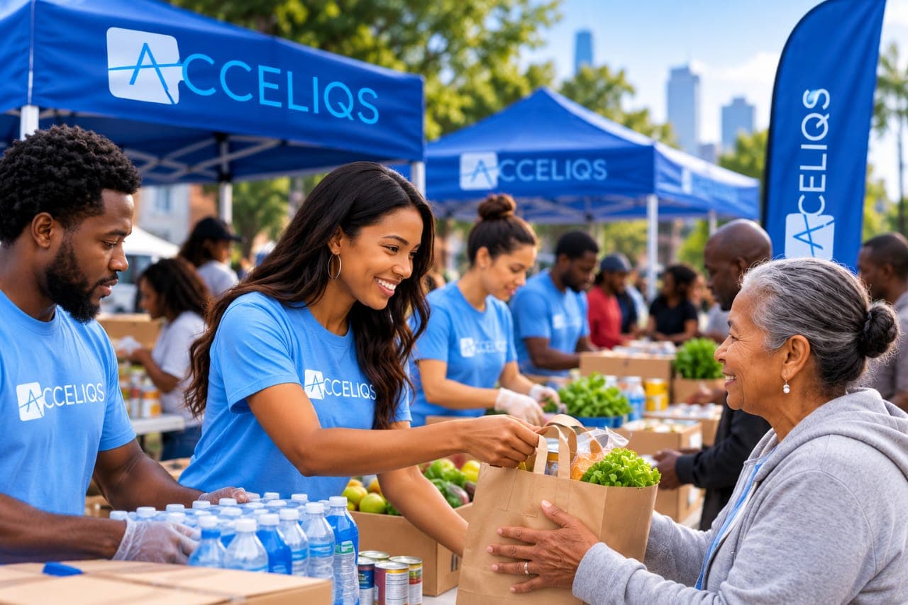 Acceliqs volunteers supporting the community